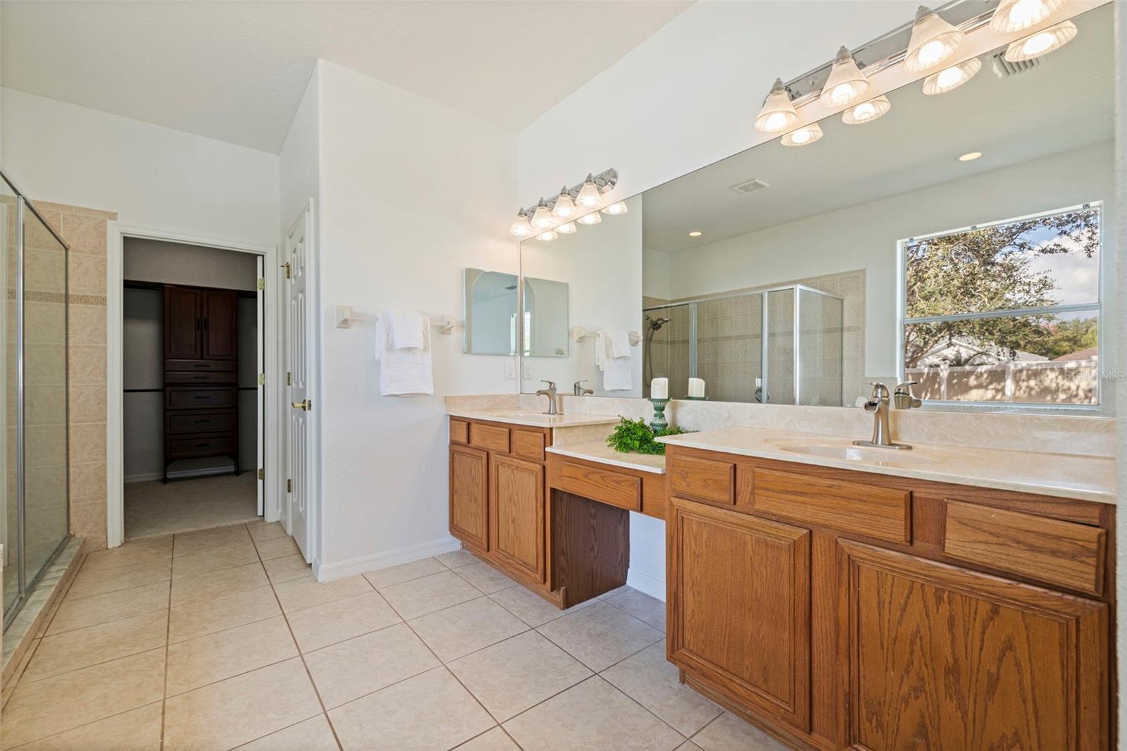 Primary Bathroom with Double Sink Vanity