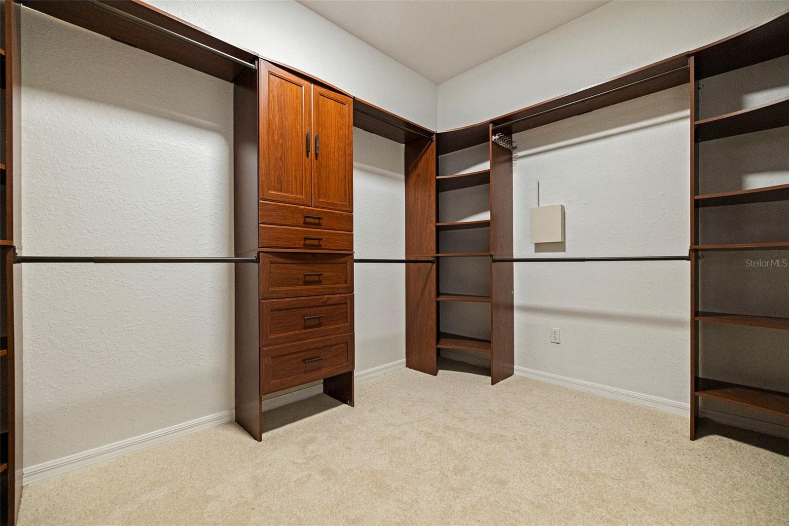 Primary Suite Closet with Built ins