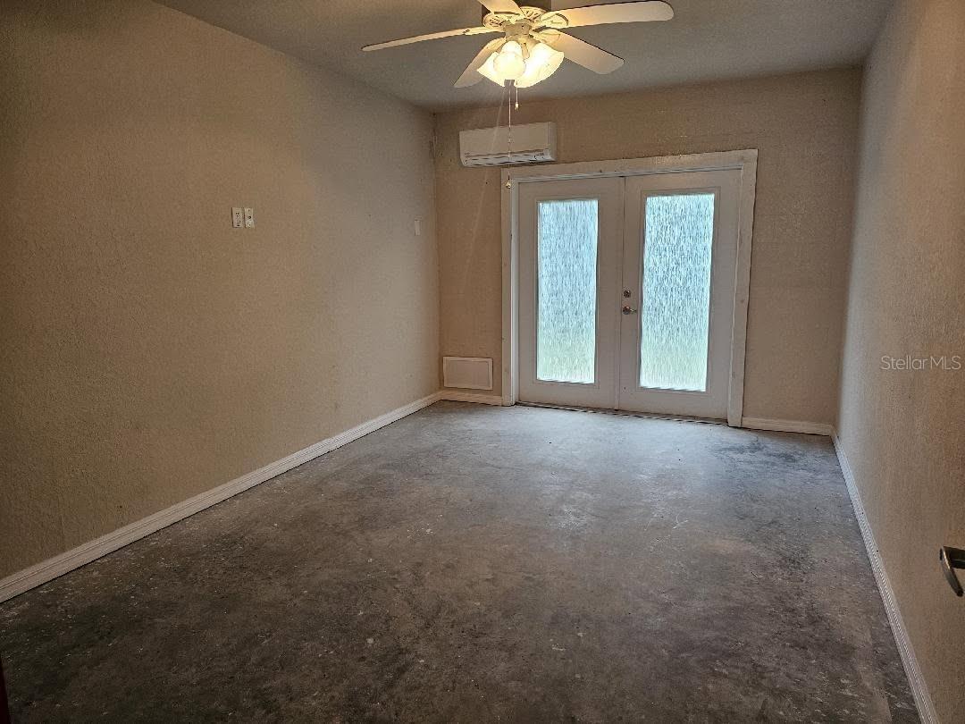 Bonus Area is A/c'd with Mini split. french doors leading to back patio.