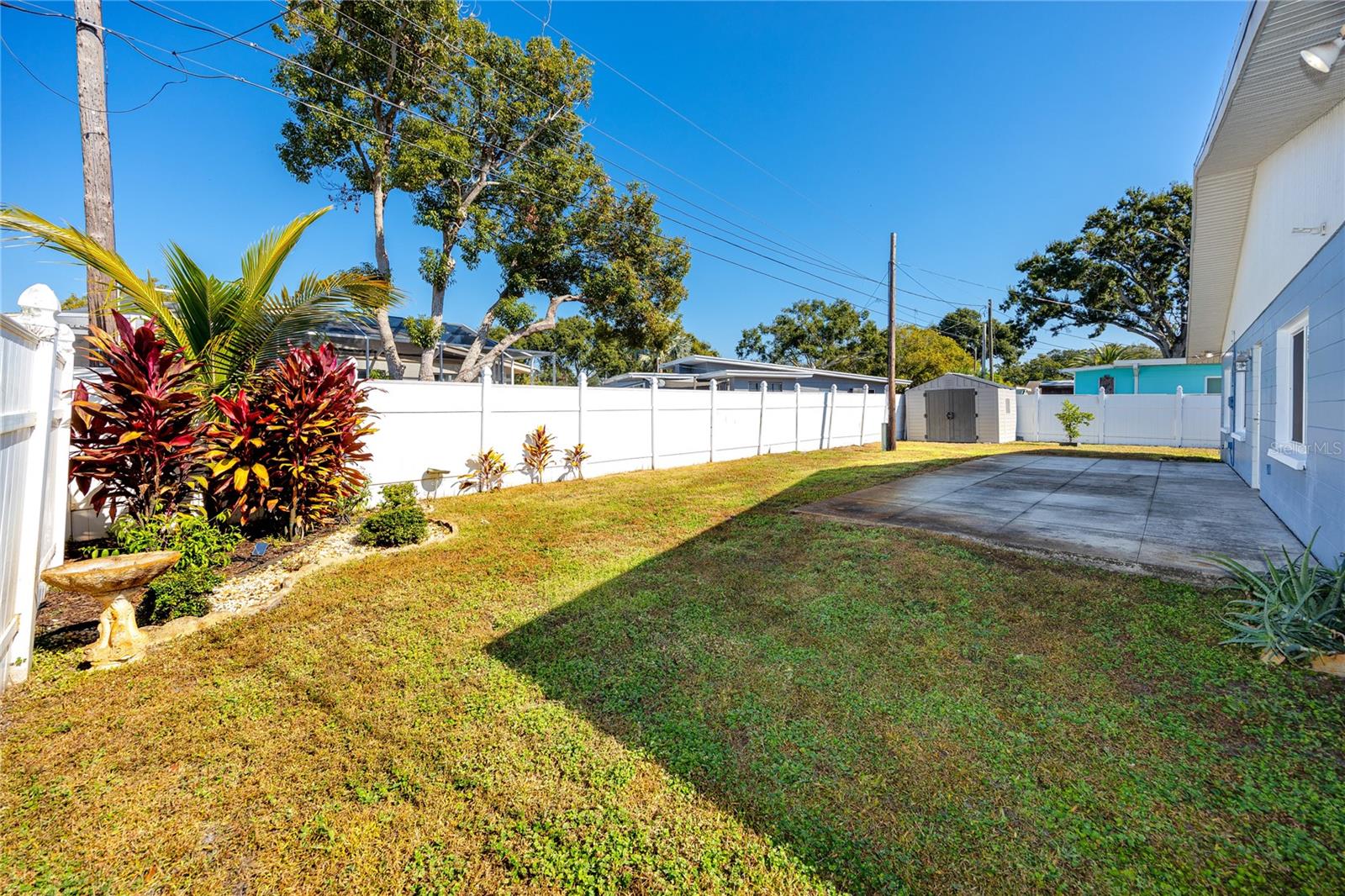 Nice large fully fenced back yard.