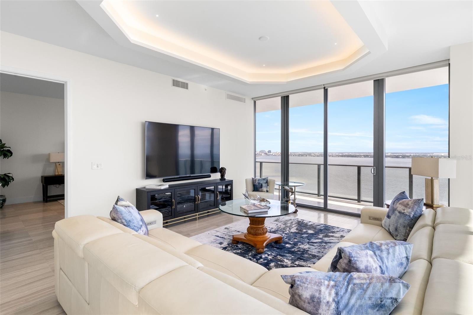 Living Room with Views of Hillsborough Bay