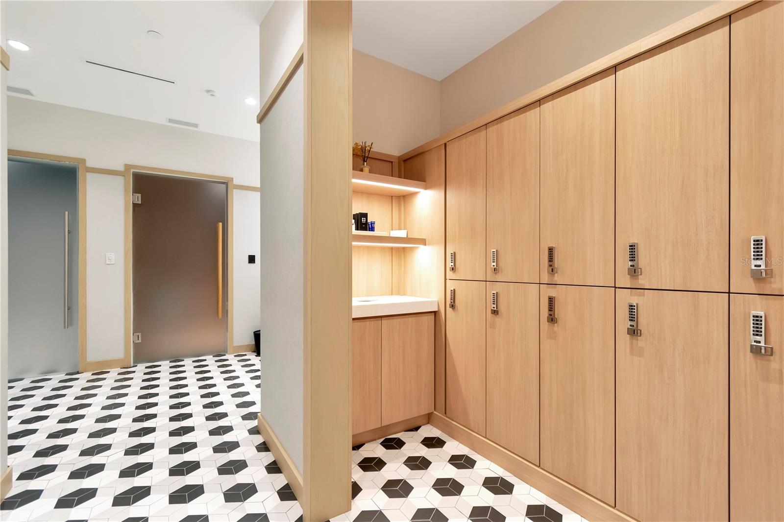 Locker Room Beside the Fitness Center