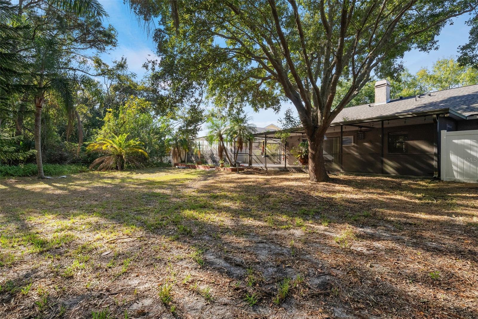 Plenty of yard space for a swing set and outdoor games.