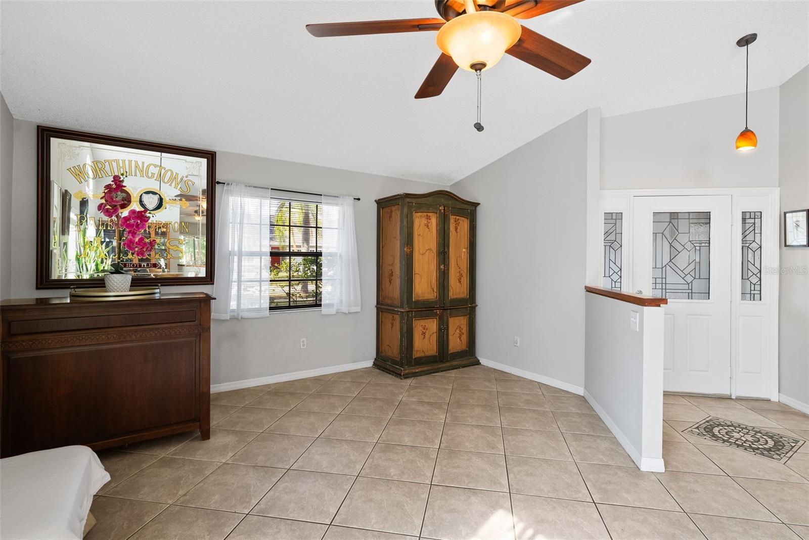 View of the family room area, which could also be used as a home office or playroom for kids.