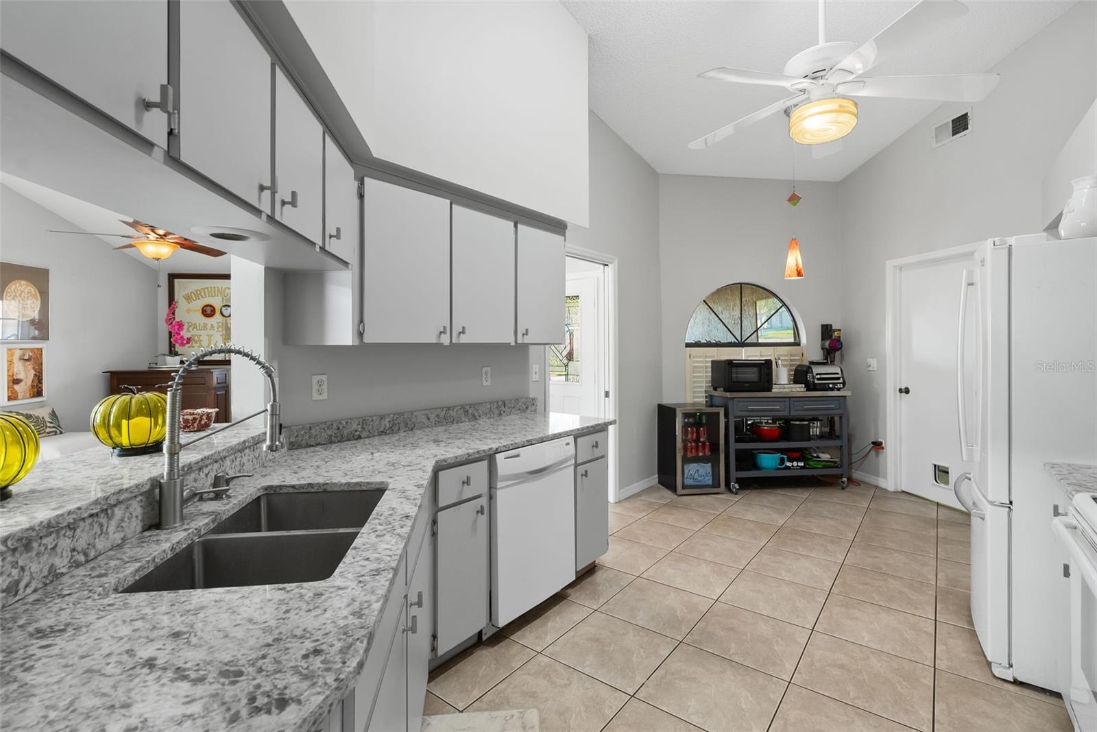View of kitchen with eat-in kitchen space.