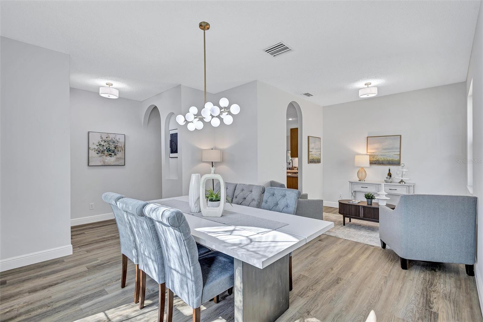 Formal dining/family room combo