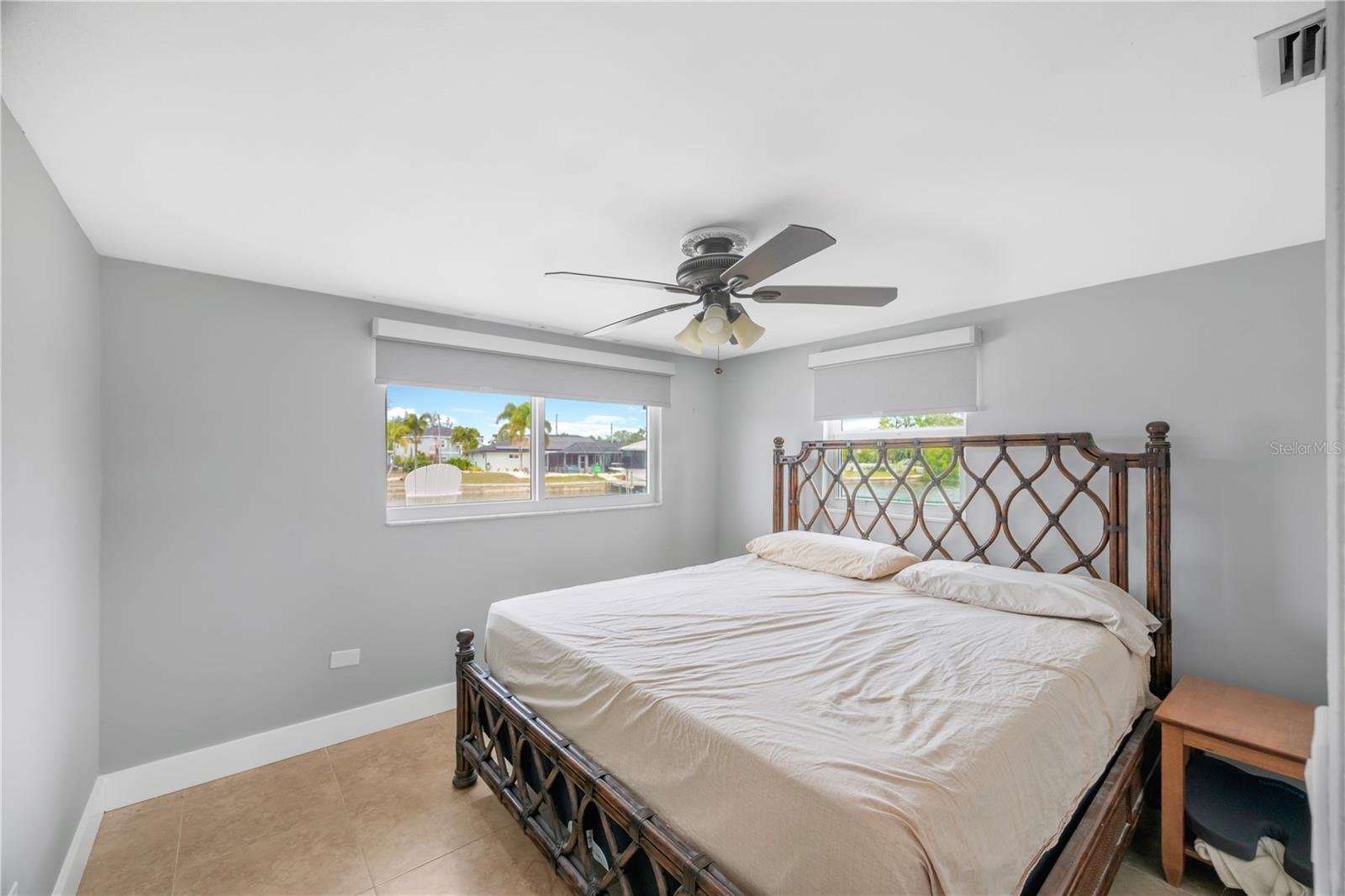 Bedroom #1 has a ceiling fan & built in closet.
