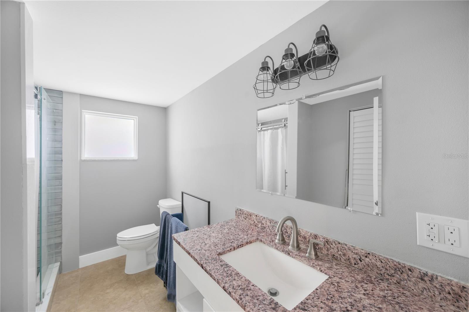 Shared Bathroom #1 has been refinished recently.