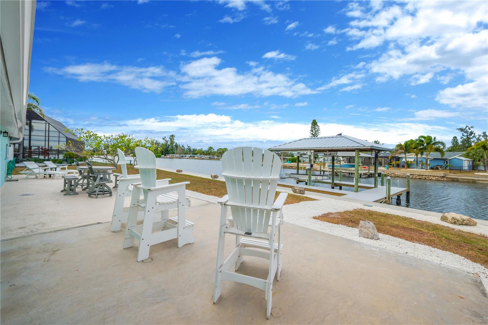 Enjoy stunning sunsets and front-row seats to dolphins and manatees playing right in your backyard.