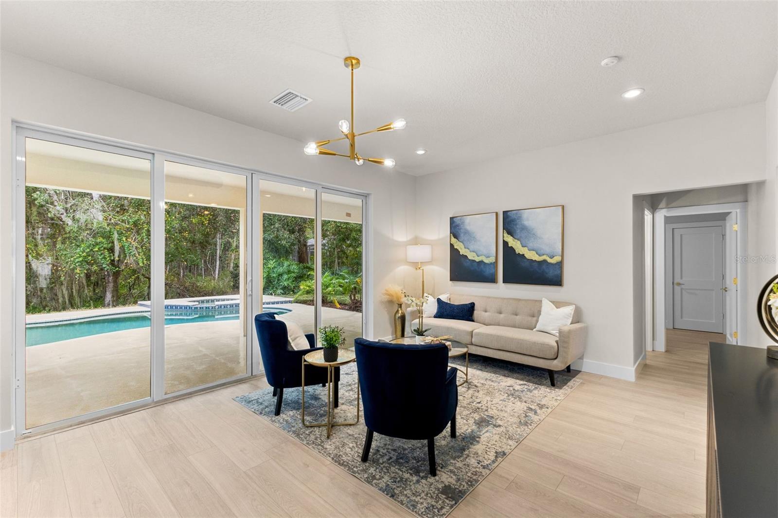 Living space over-looking the