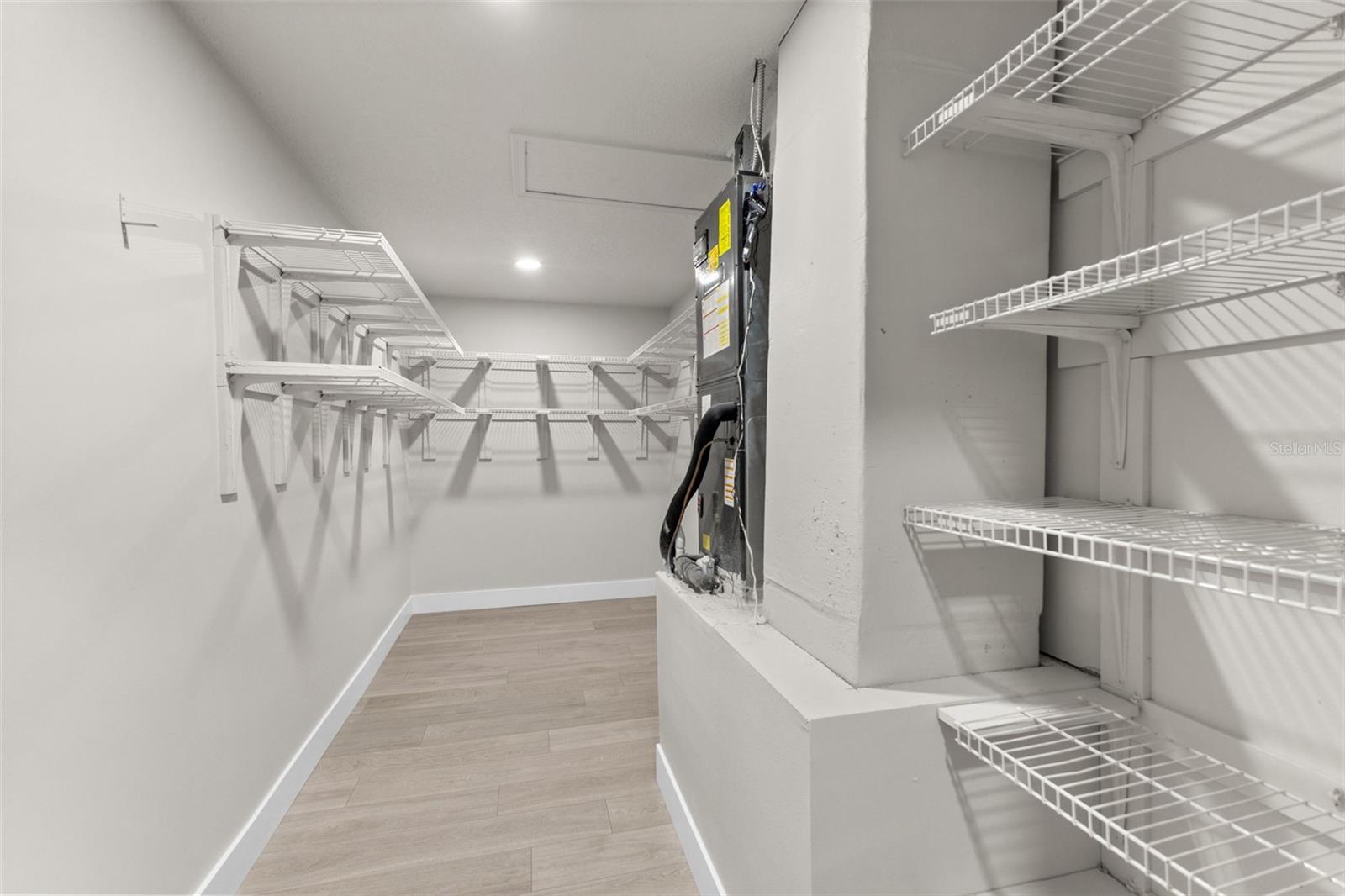 Hidden extra storage in a secondary bedroom.