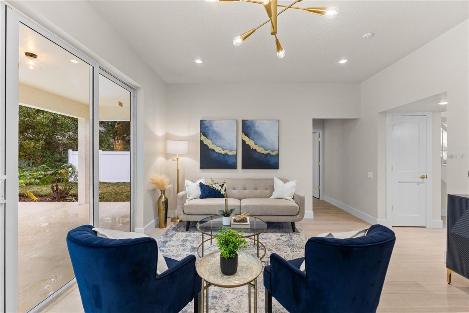 This is one of two downstairs living spaces, overlooking the lanai and conservation.