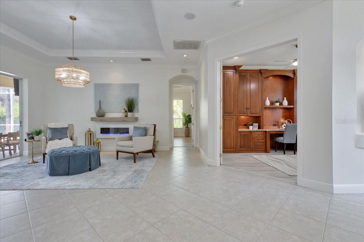 Formal Living Room, With Entrances to Office and Primary Retreat