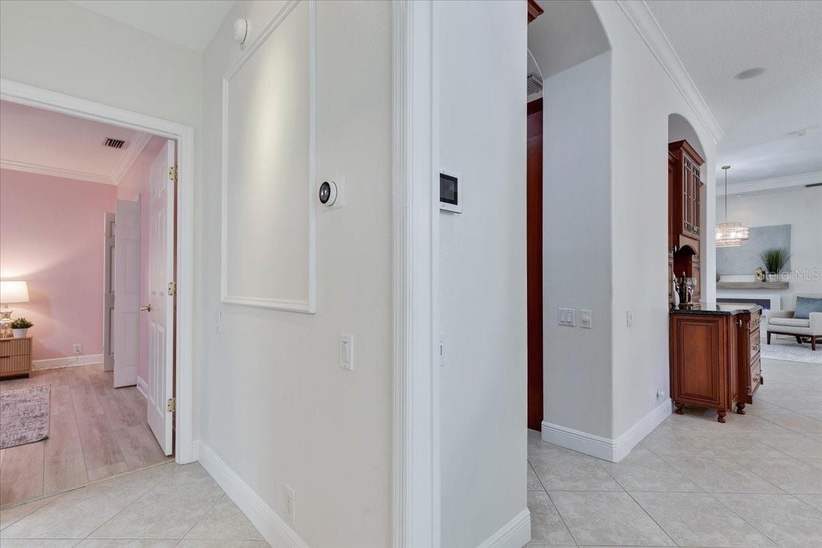Hallway to Bedrooms 2 and 3, Bathroom 2 and Laundry Room