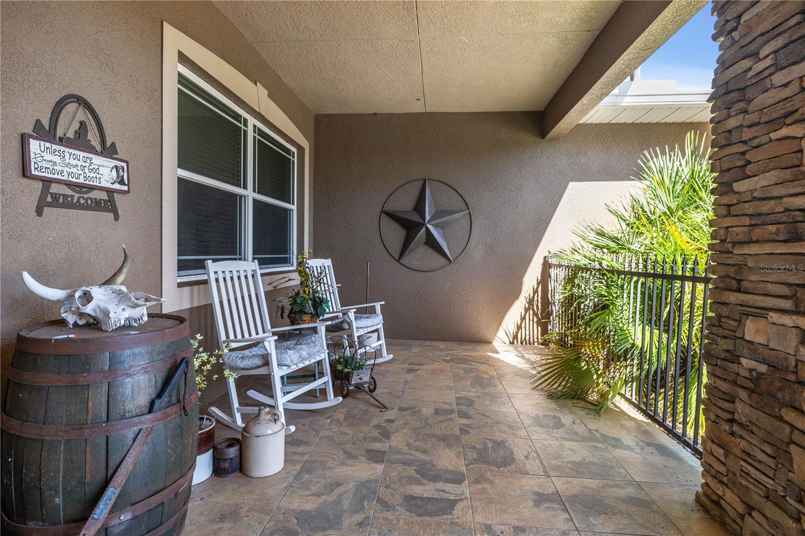 Relax on your covered front porch