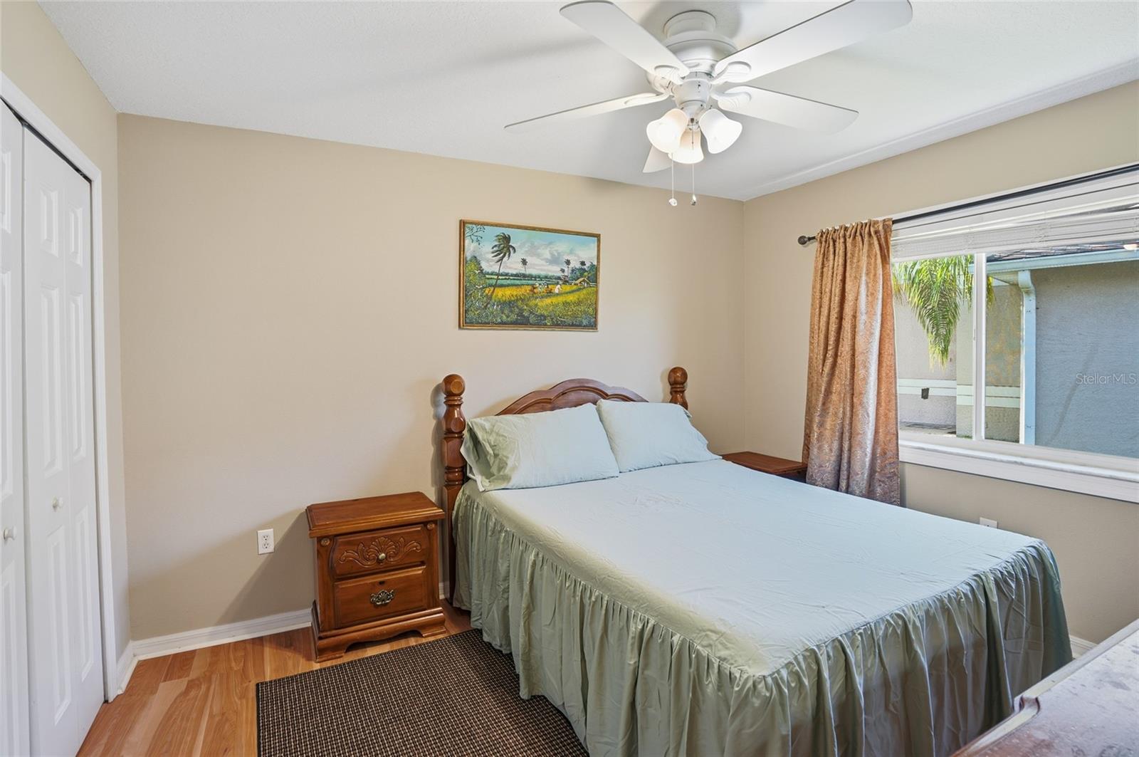2nd bedroom with bamboo LVP flooring