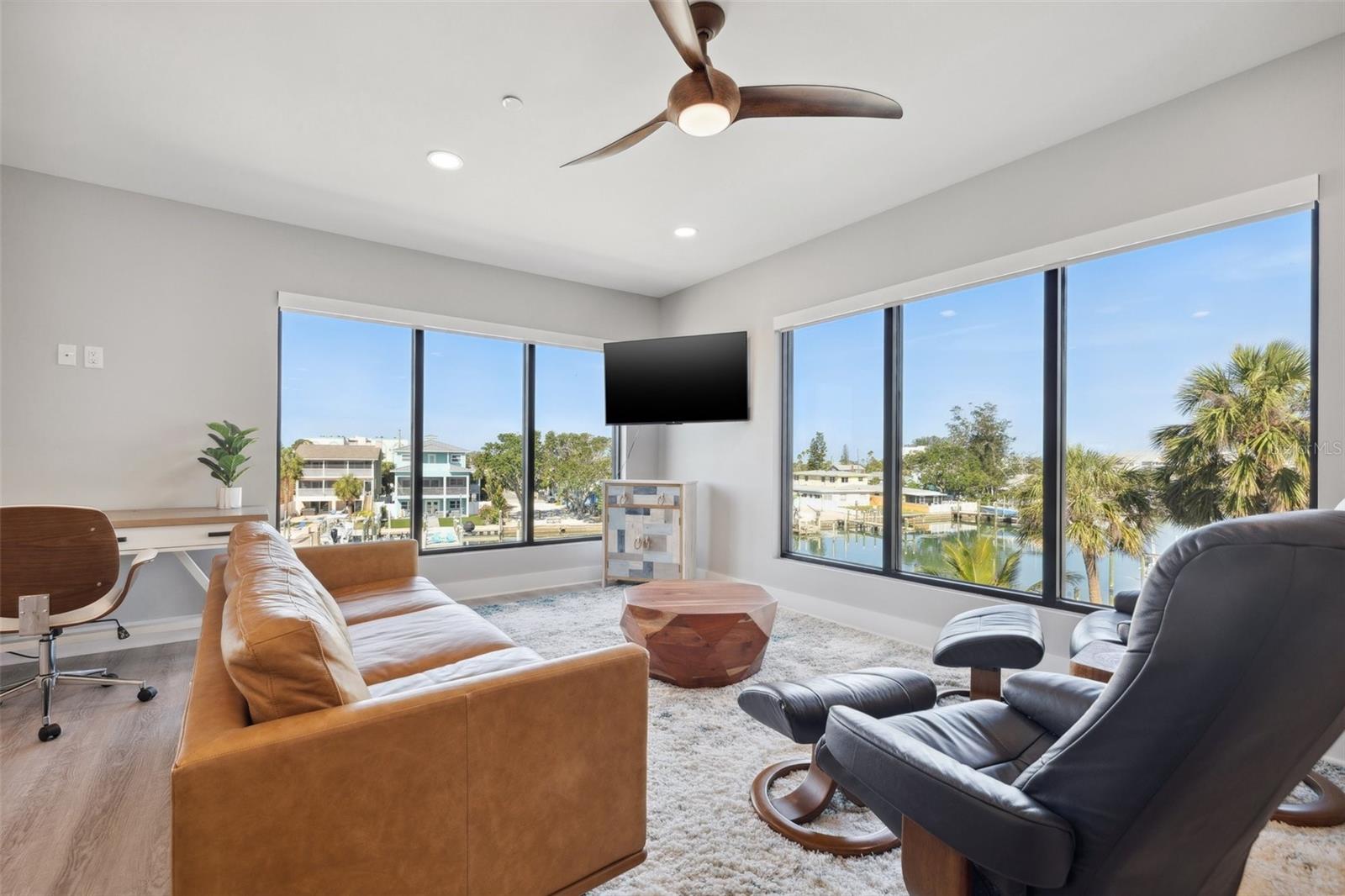 The Perch living room with views