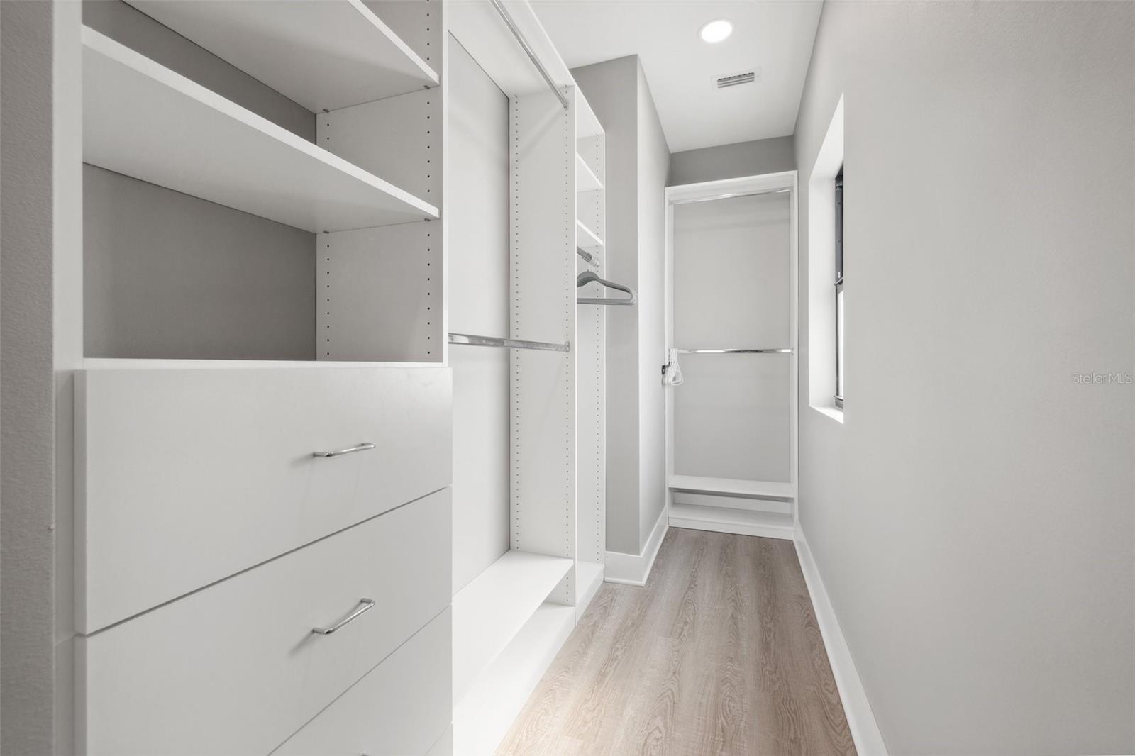 The Perch primary closet