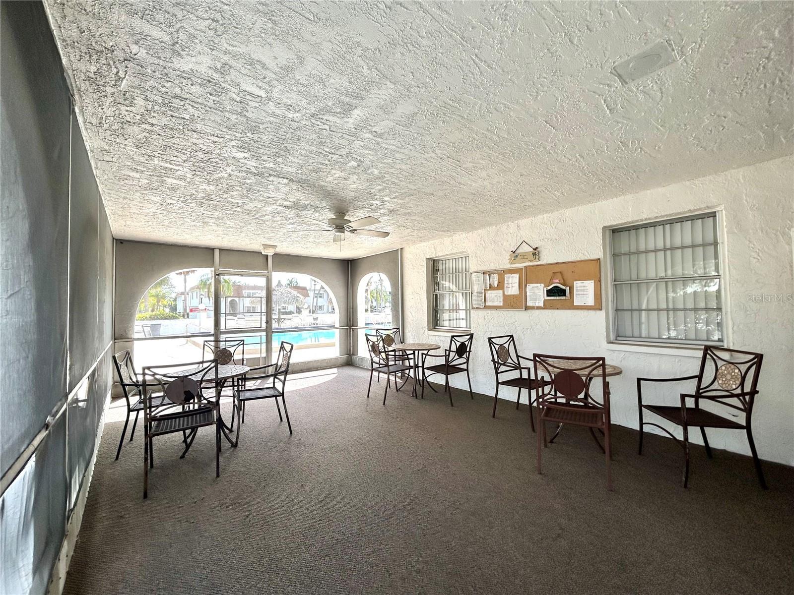 Outdoor porch for clubhouse