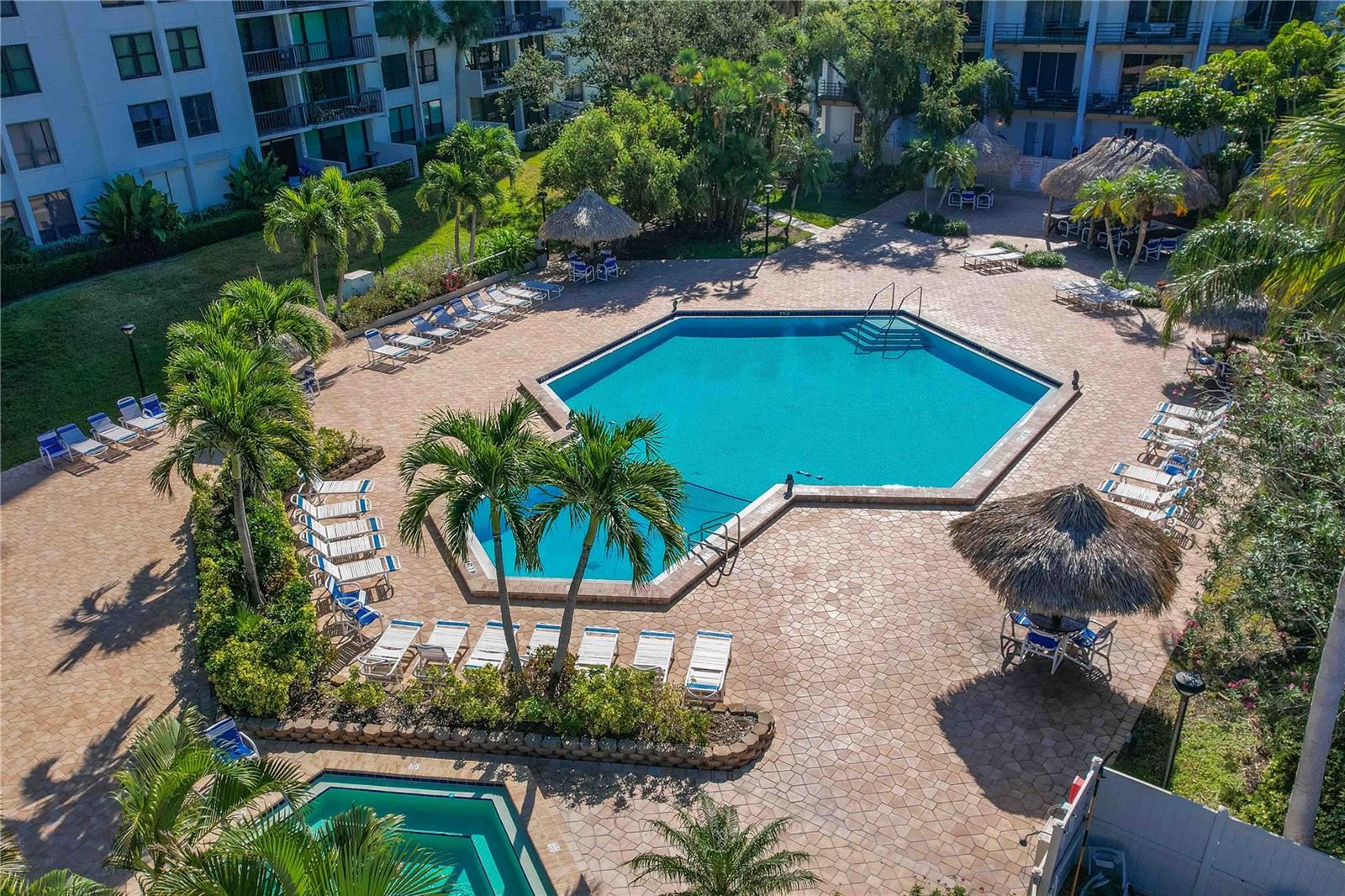 AERIAL SHARED AREA OF POOL