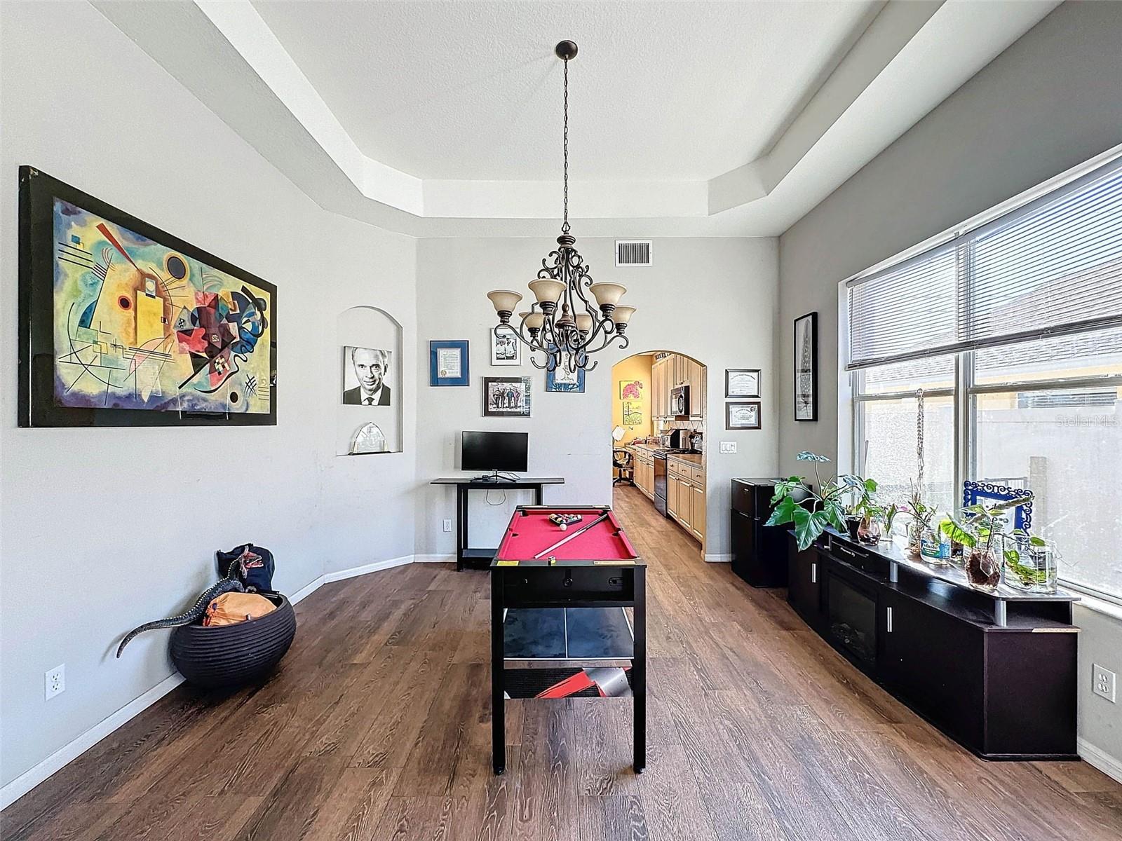 Dining room just off the kitchen. Currently used for the grand kids