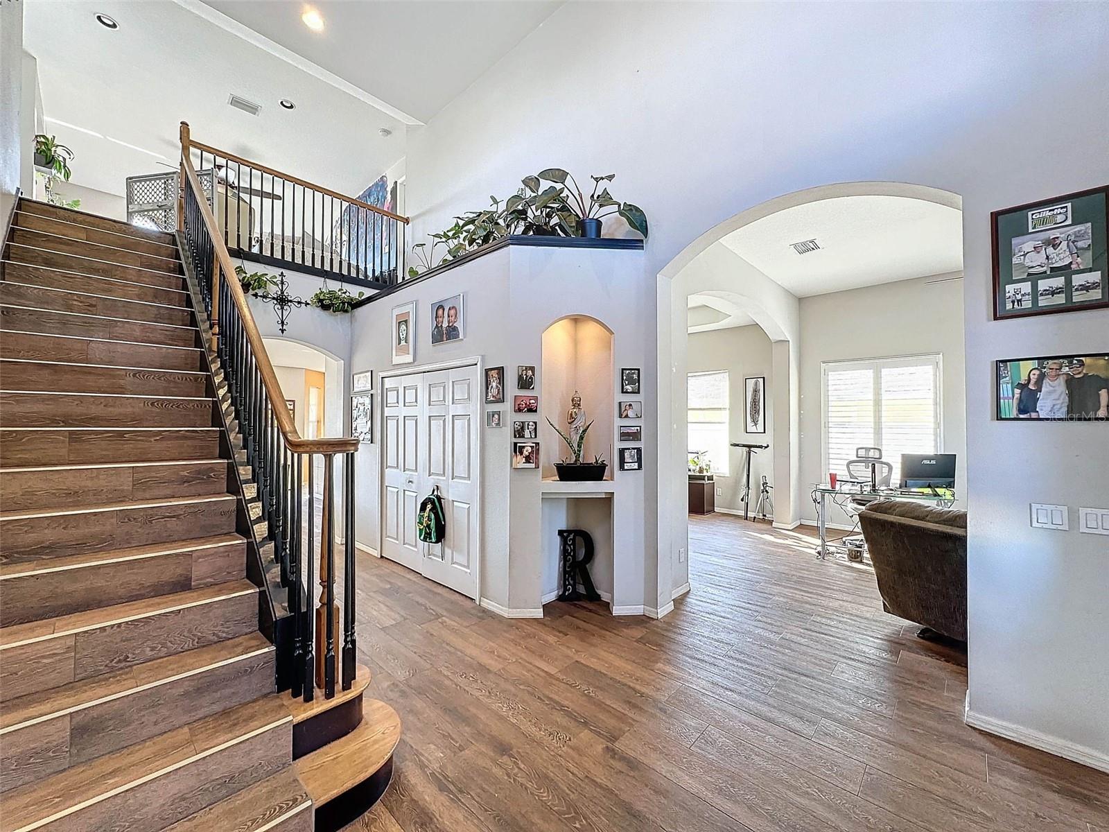 View into living/dining room