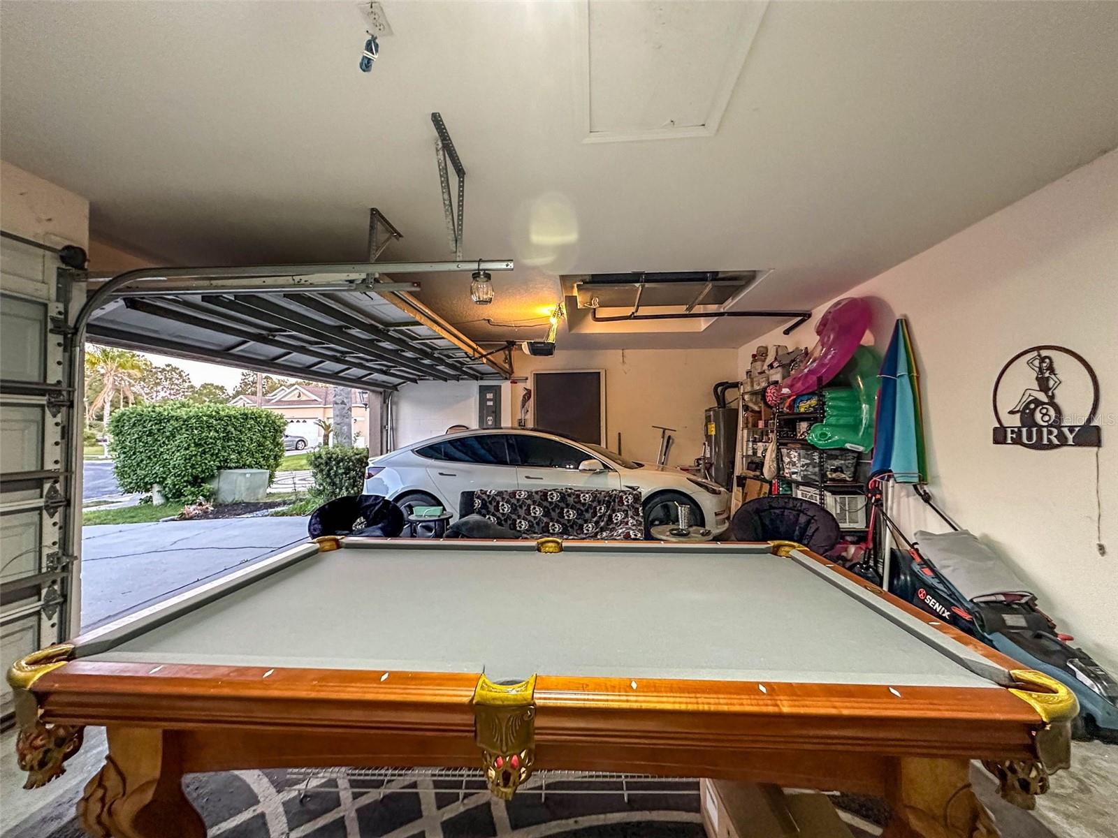 Pool table or Golf cart parking?