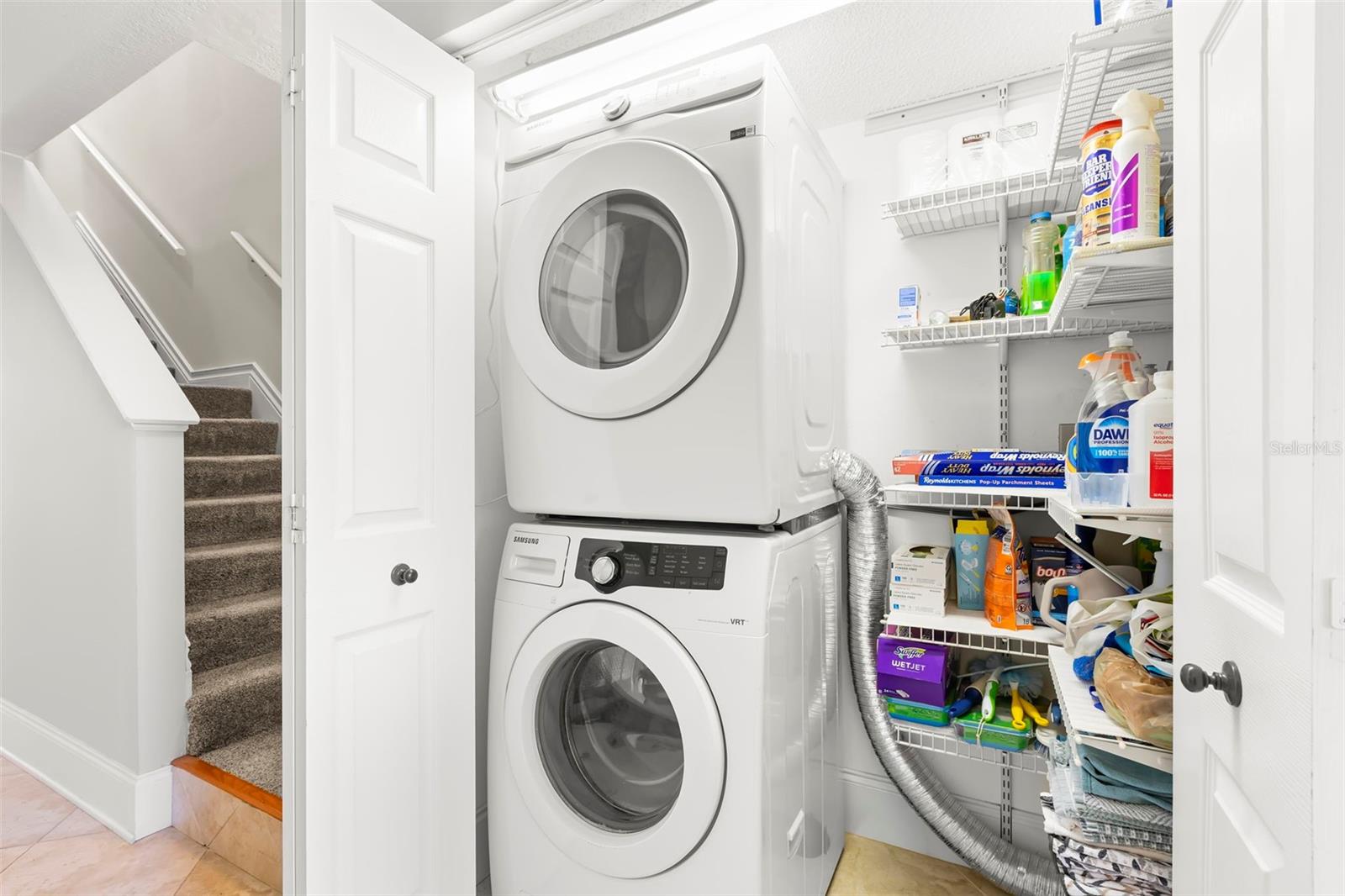 Laundry with pantry/storage