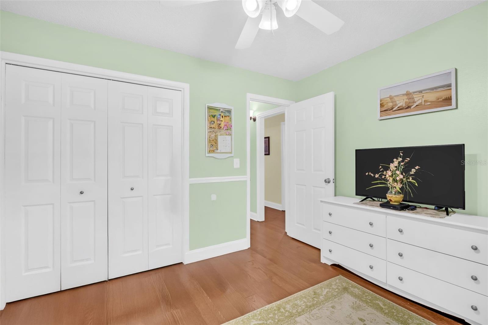 Nice sized built in closet & perfectly located next to the hall bath~