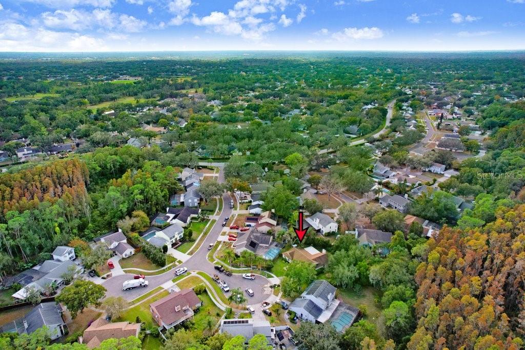 View of the Cul de Sac and area the home is located