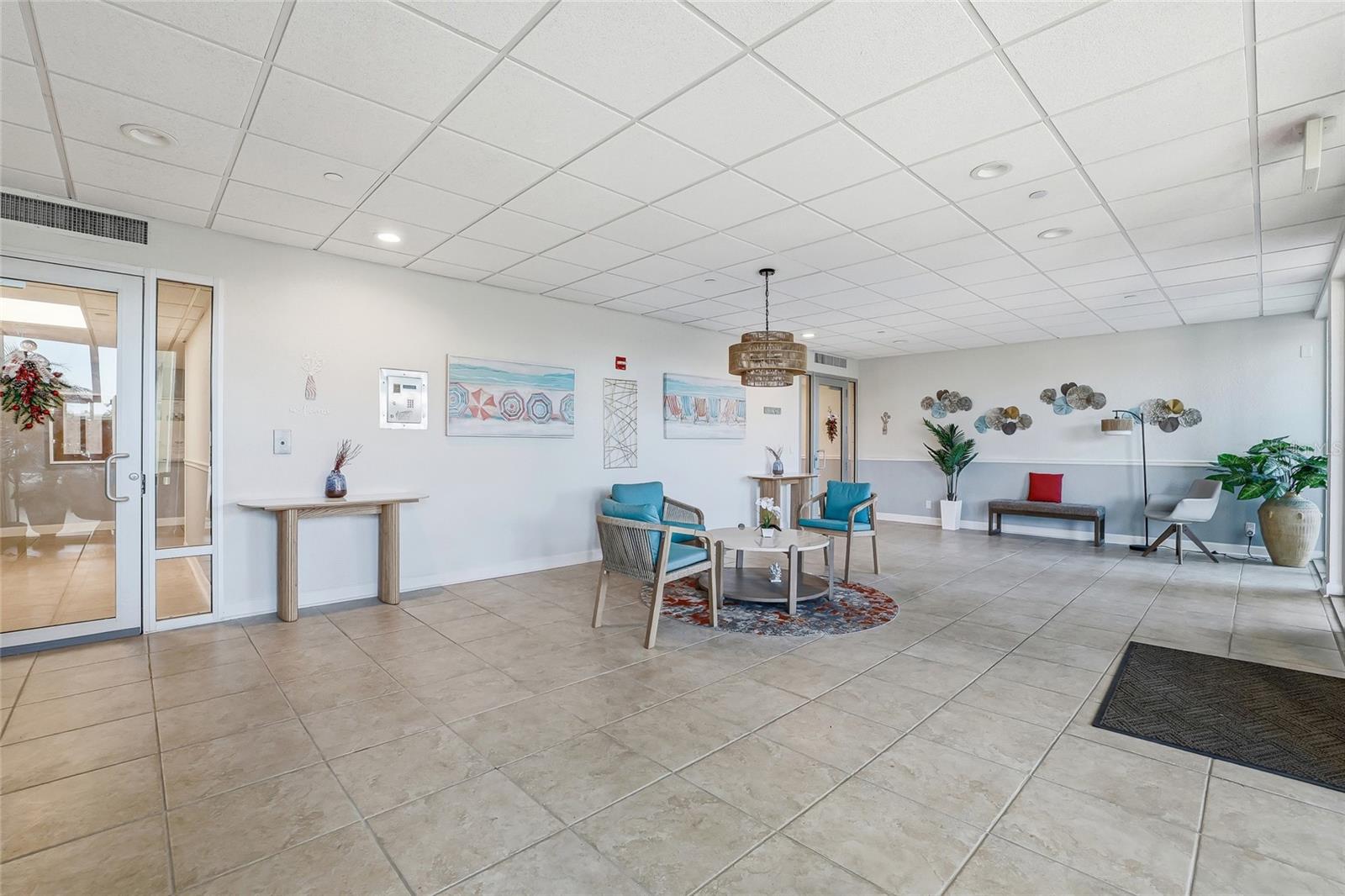 Lobby entrance to the East Building.