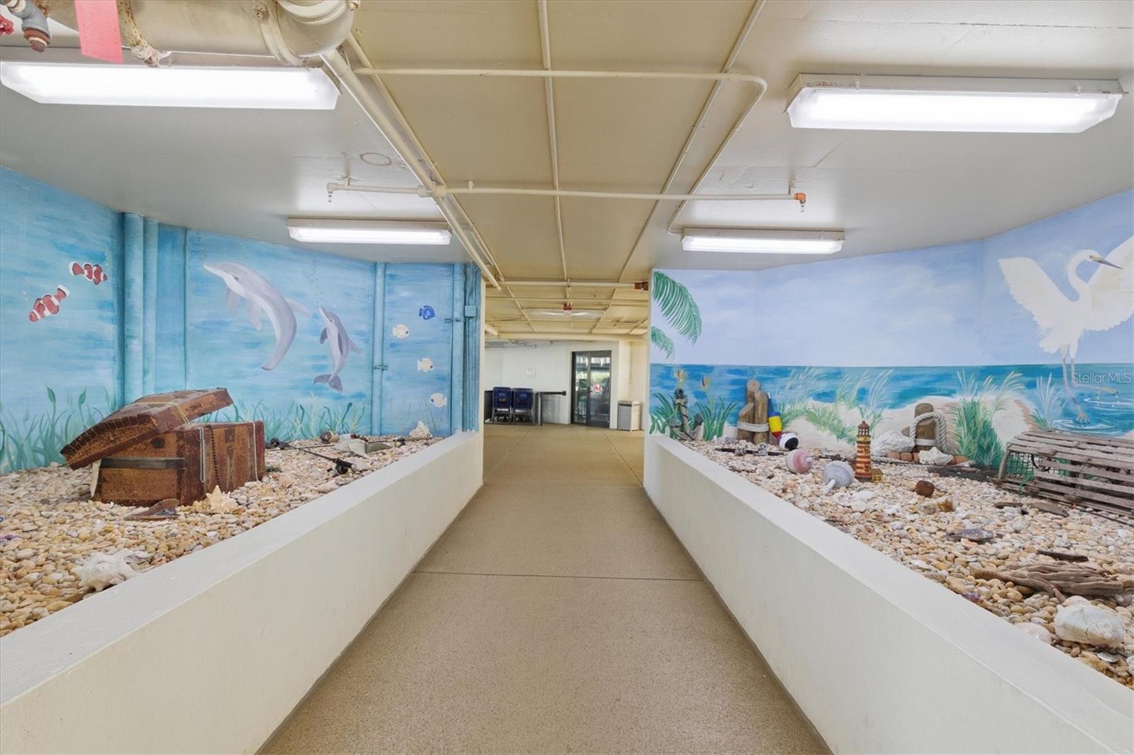 Decorative walk way to pool