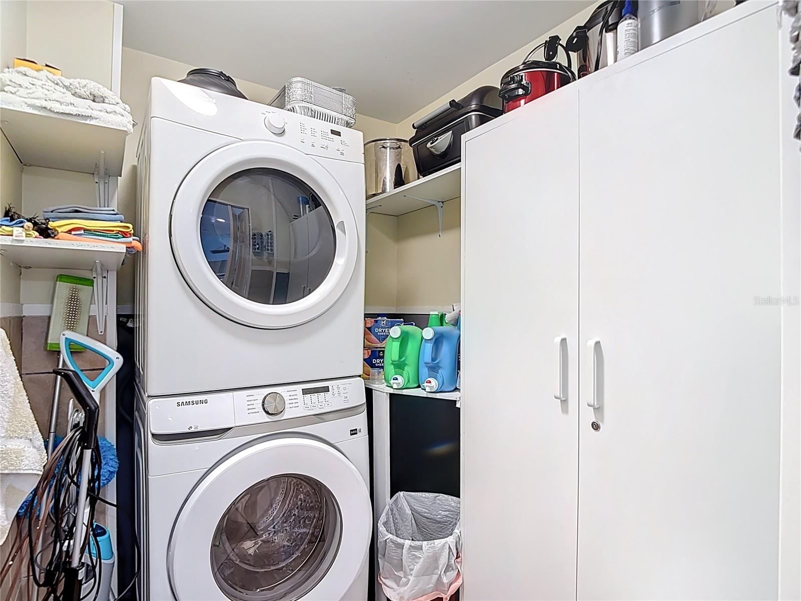 Inside laundry room and extra storage