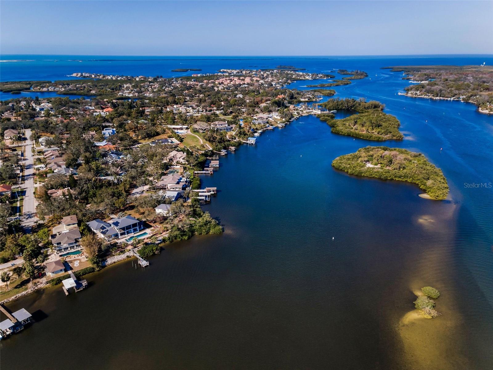 Open water to the opening of the Gulf of America.