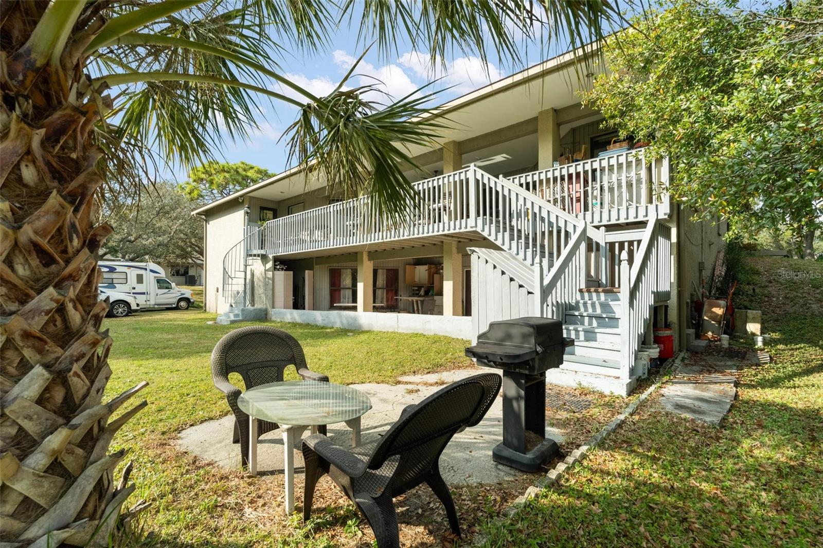 Exterior back facing South