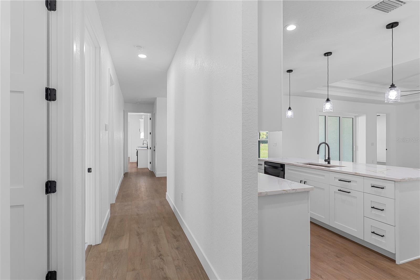 Hallway from Garage to In-Law Suite.