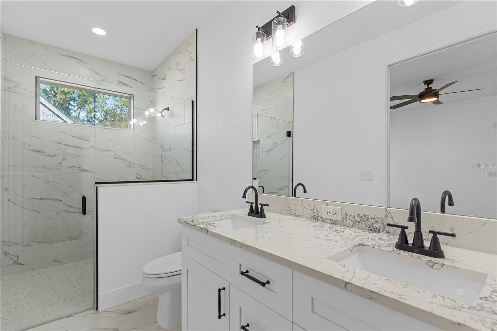 In-Law Suite Bathroom with Duel Sinks, Walk in Shower