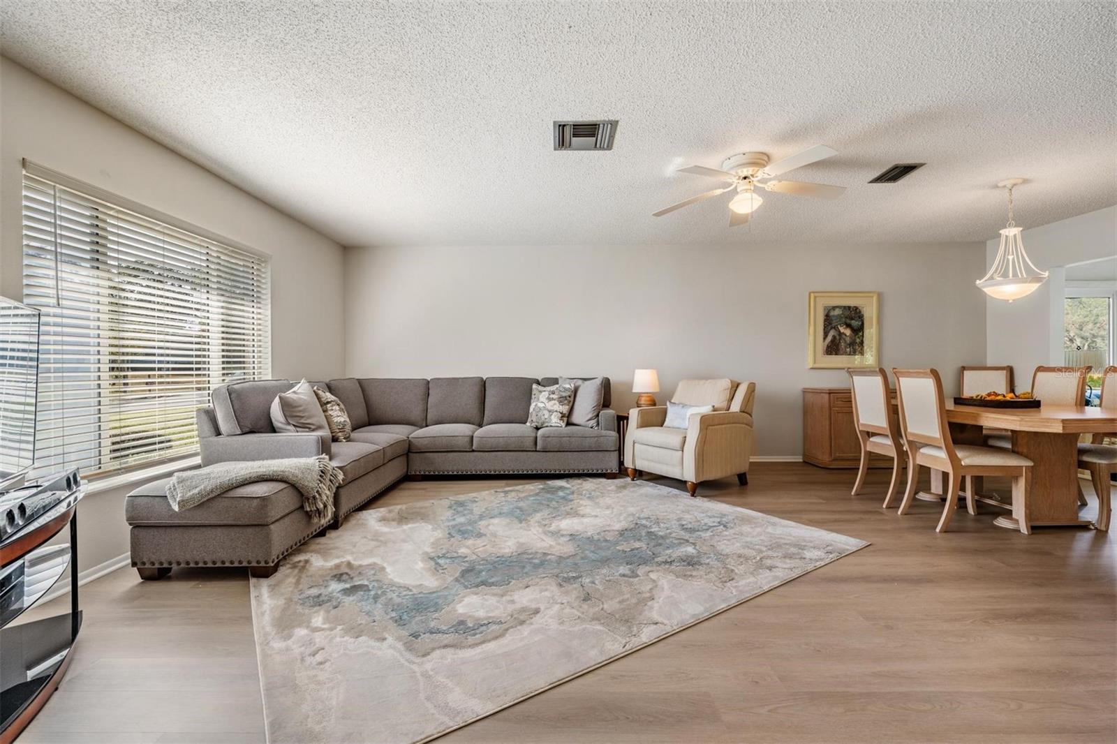 Living/dining for an open floorplan