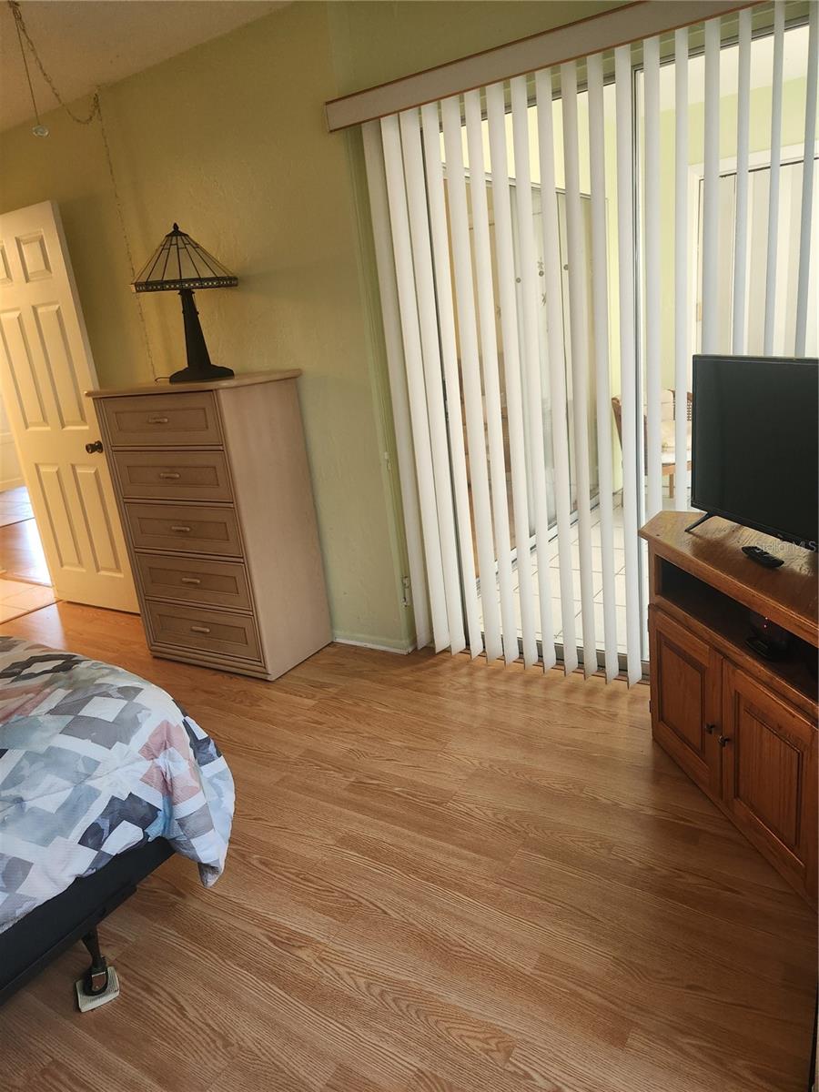Sliders in Bedroom that lead to Lanai