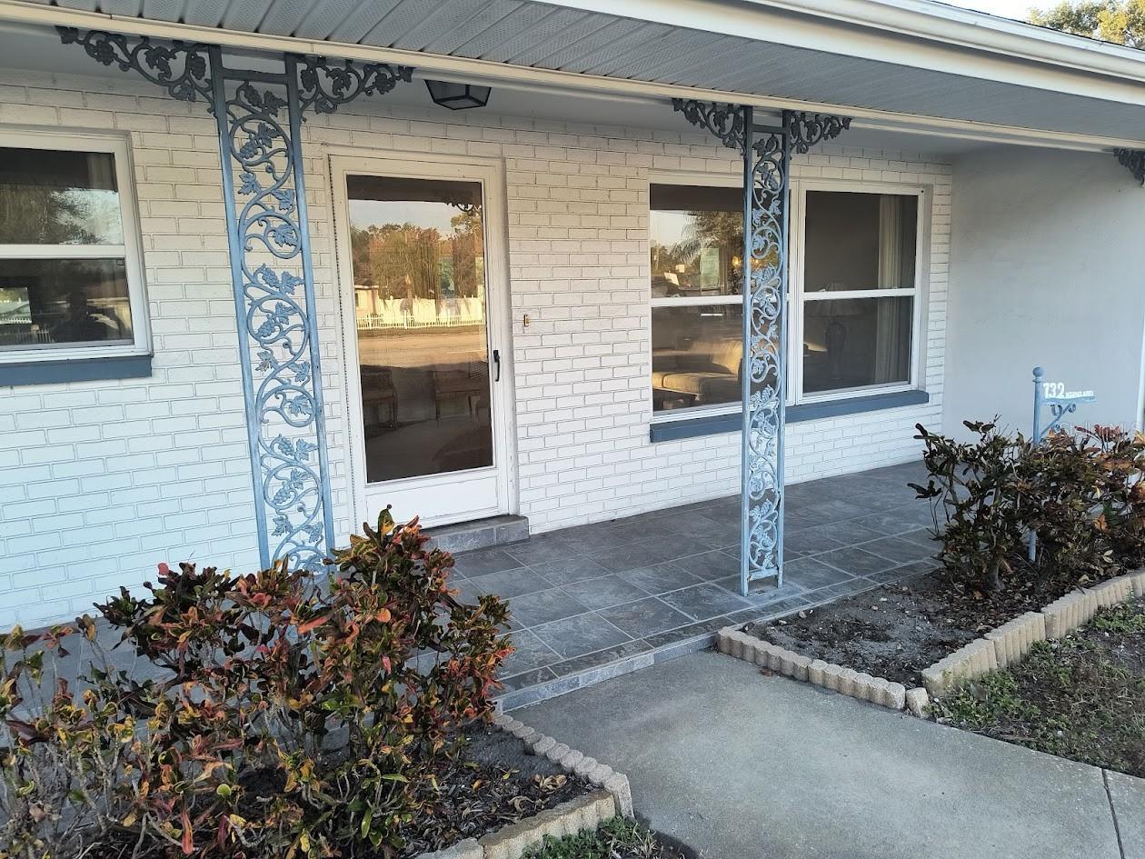 Front door looking from the south