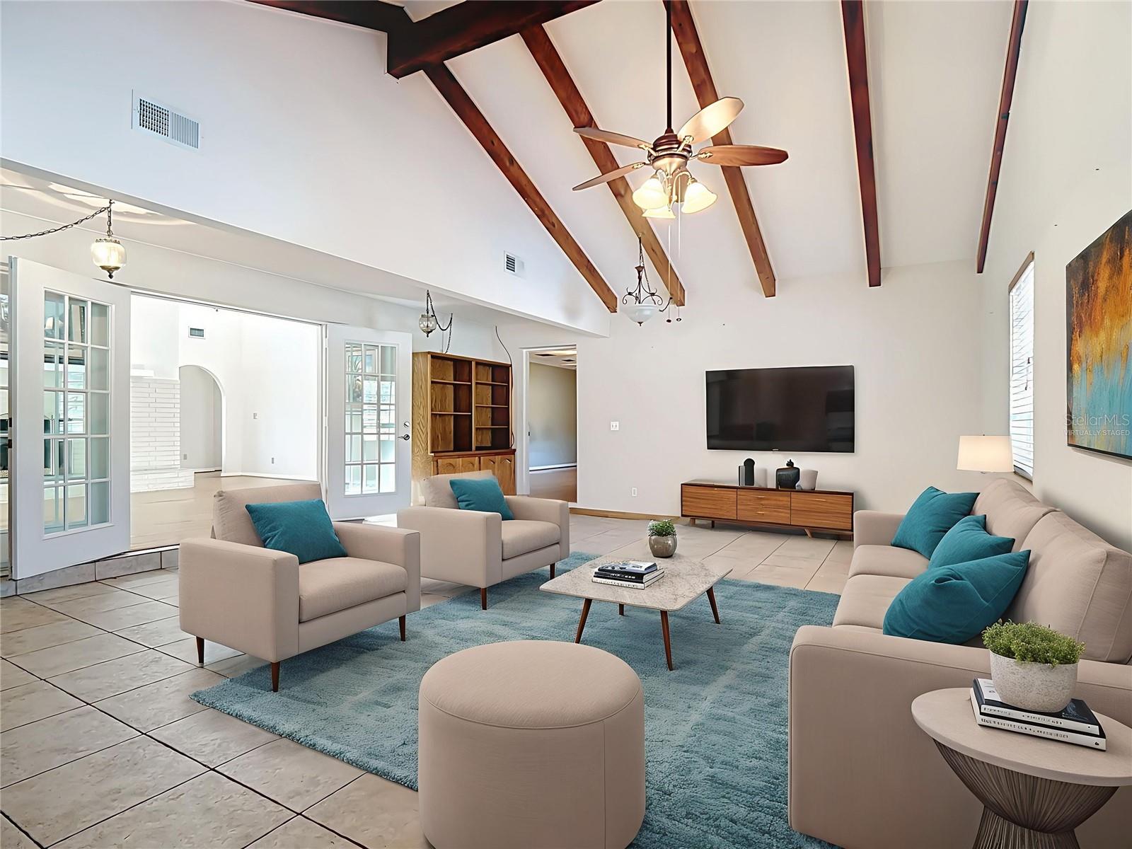 Virtually staged to display potential