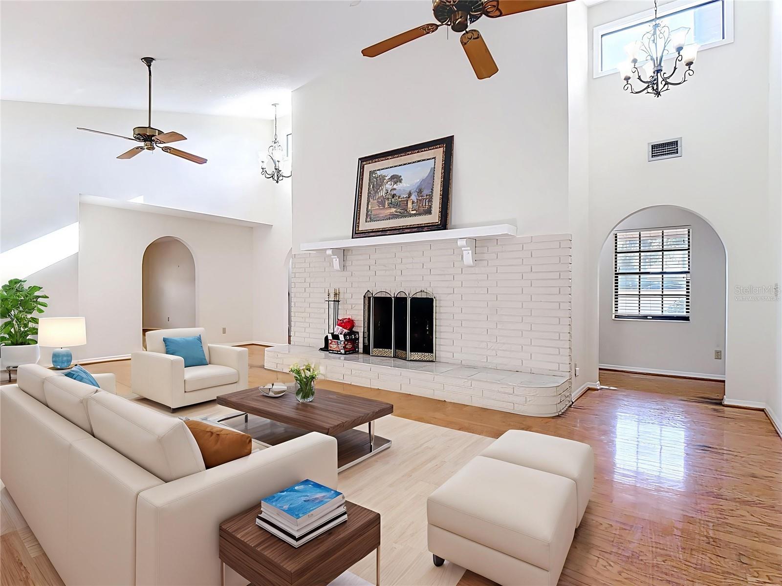 Virtually staged to display potential