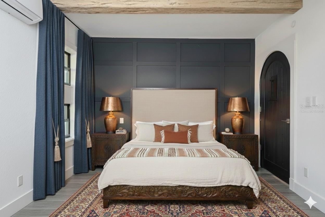 Virtually staged second bedroom