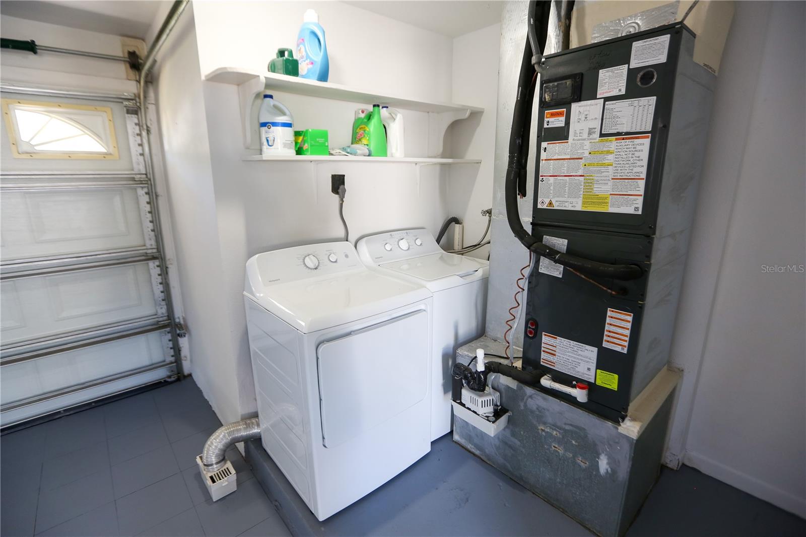 Washer and Dryer in Garage