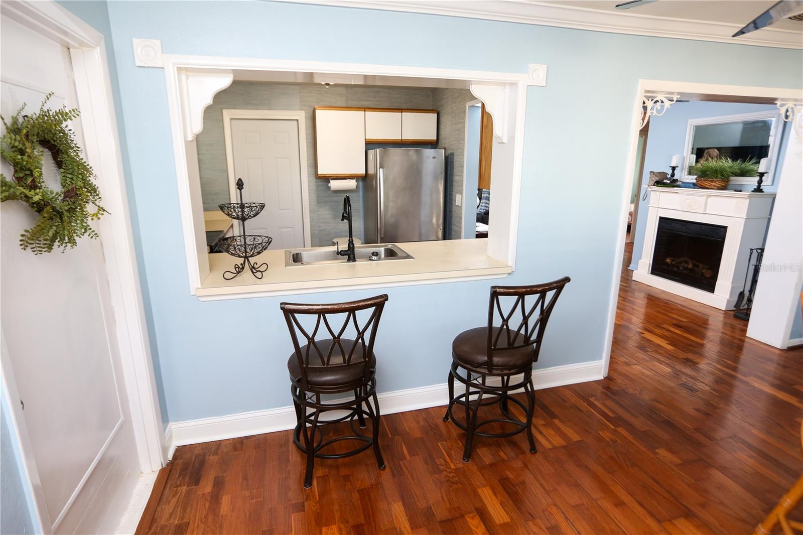 Kitchen overlooks the Florida Room