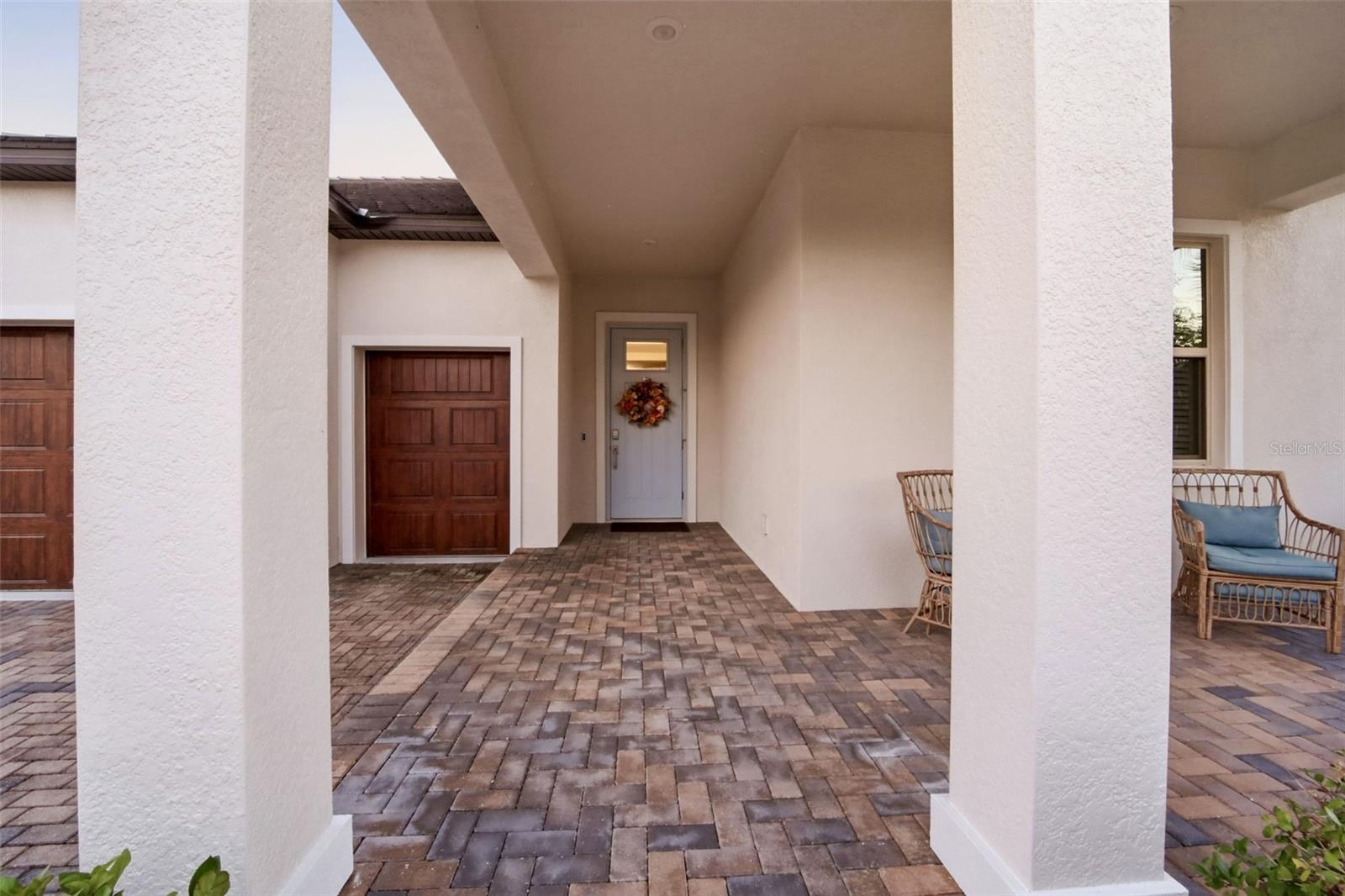 Brick Paver driverway, walkway and front porch