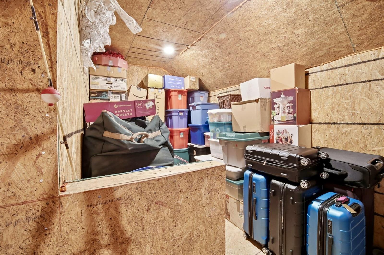 Upstairs finished storage area off the garage!