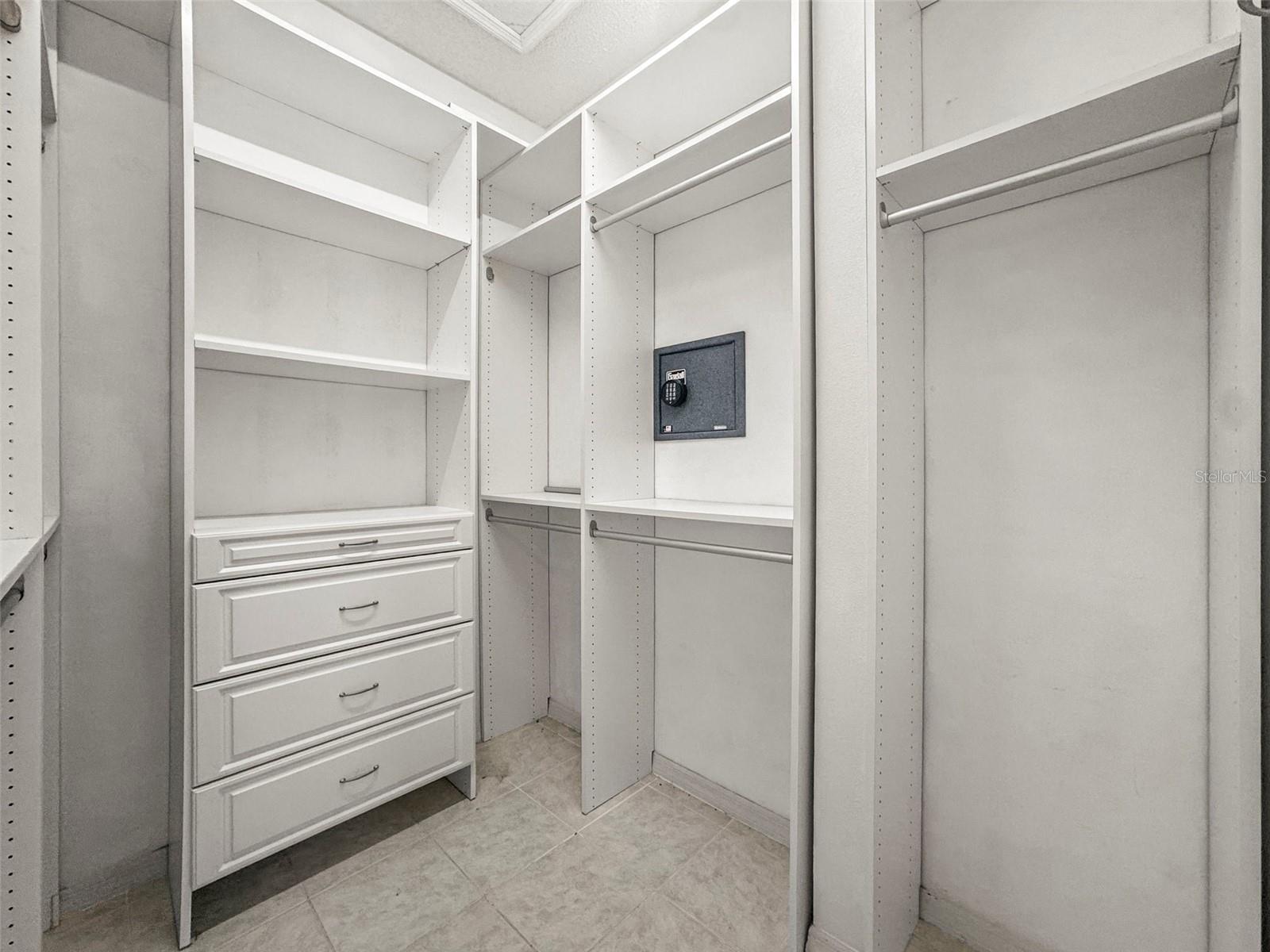 Master bedroom walk-in closet