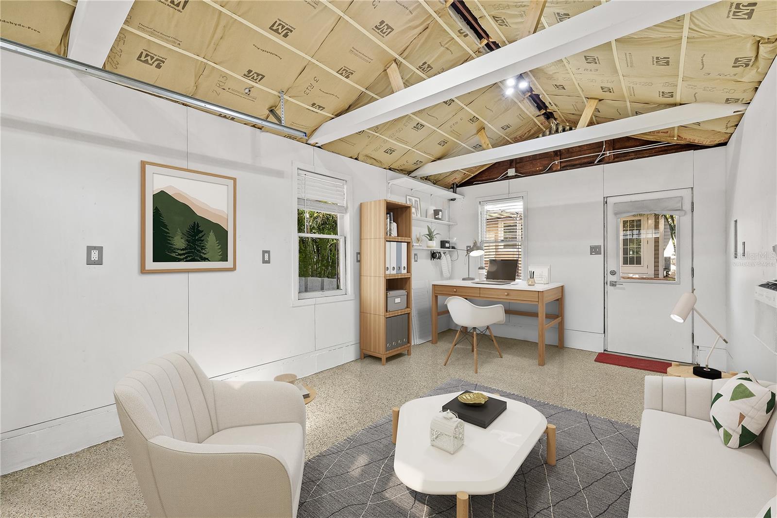 Workshop Virtually Staged as Office/Studio