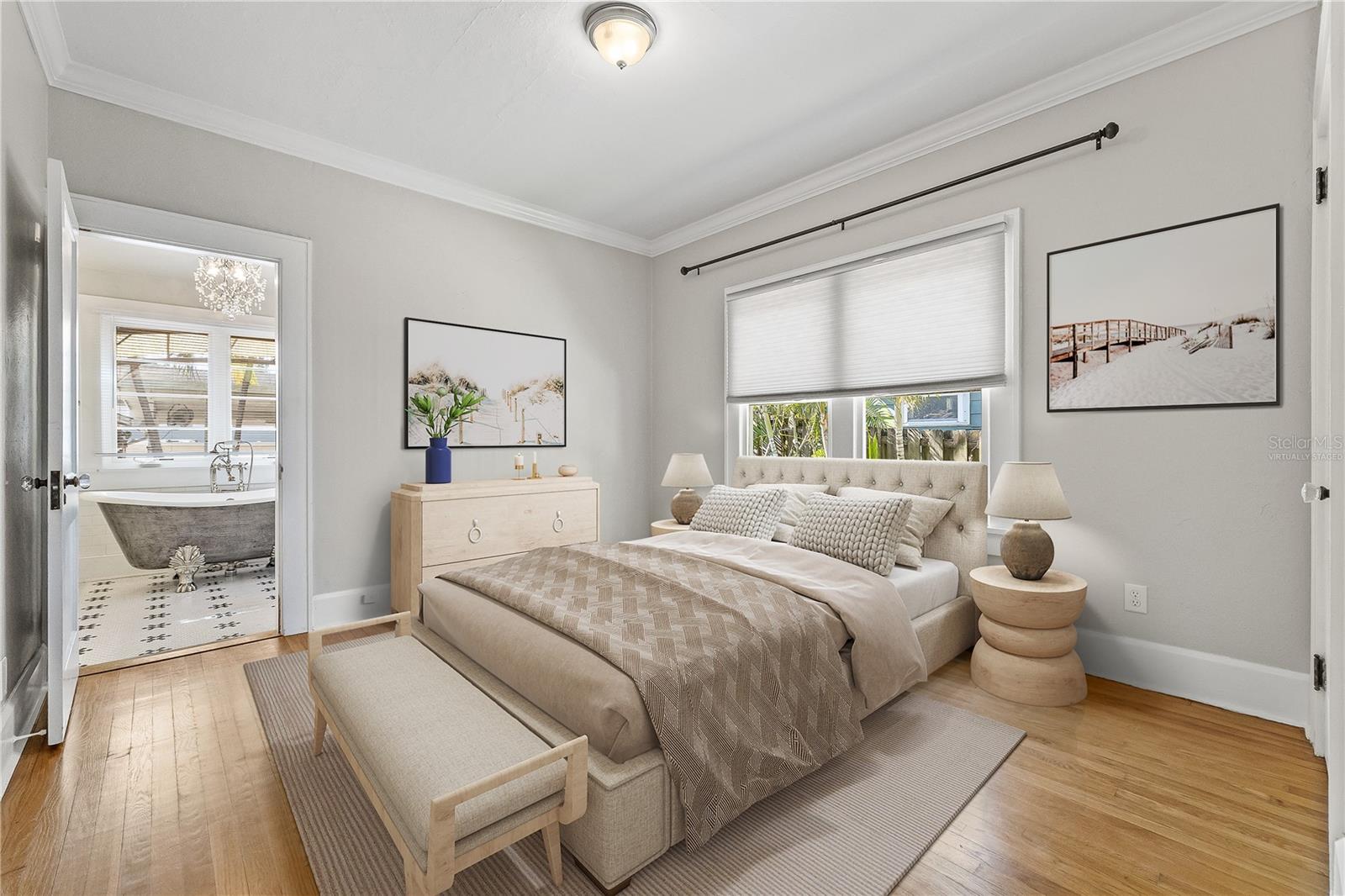 Primary Bedroom.  Virtually Staged